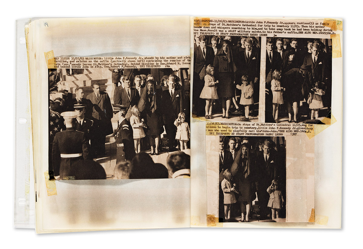 (JOHN F. KENNEDY ASSASSINATION) Suite of 12 hand-made albums with more than 340 wirephoto images depicting the assassination of the 35t